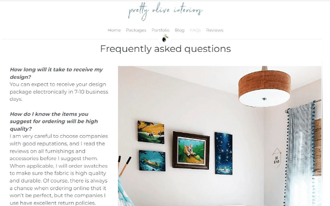 常見問題頁面範例一 常見問題頁面範例一